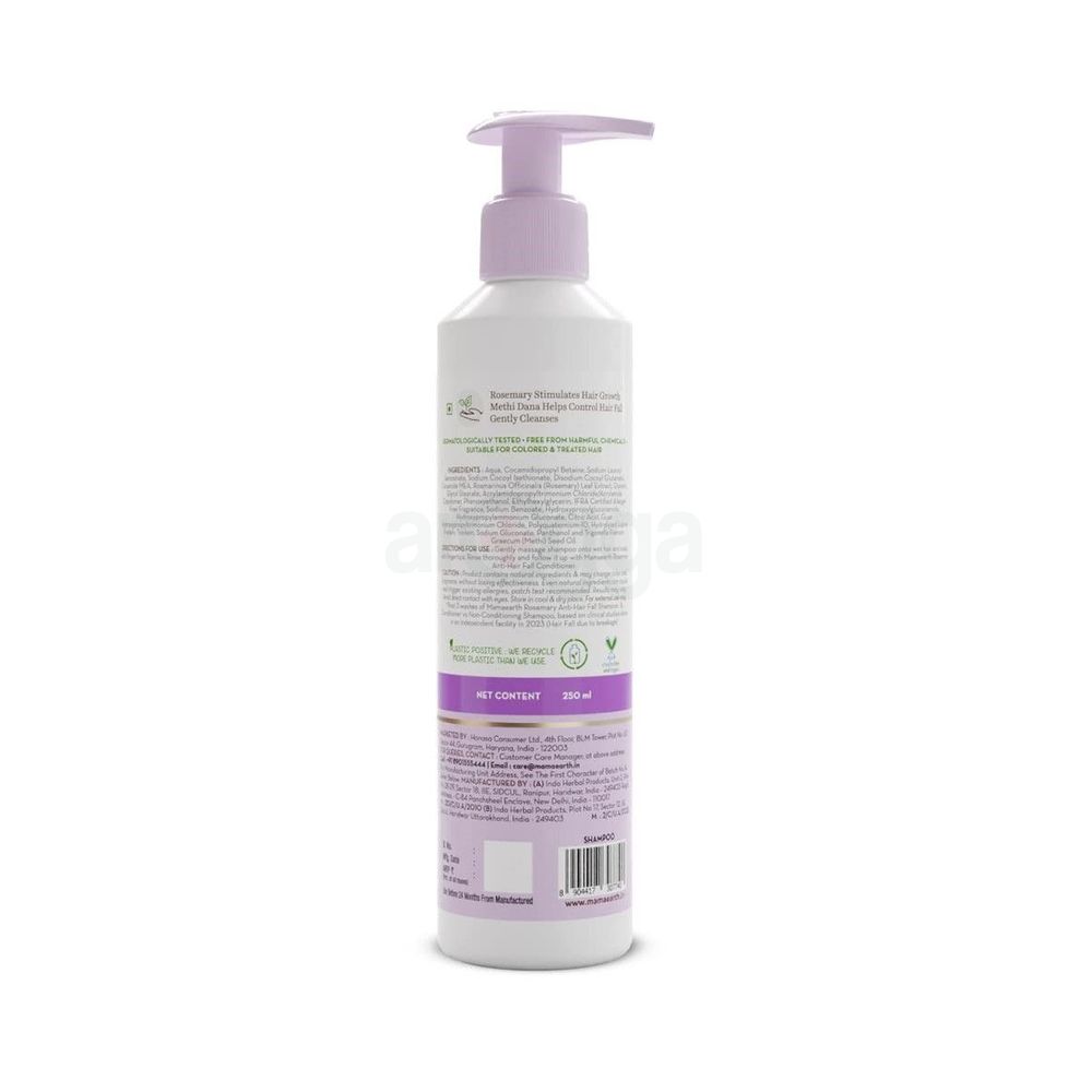 Mamaearth Rosemary Anti Hair Fall Shampoo with Rosemary & Methi Dana 250ml  
