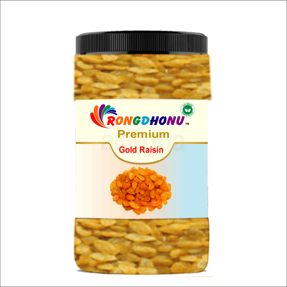 Rongdhonu Premium Gold Raisin, (গোল্ড কিসমিস)
  