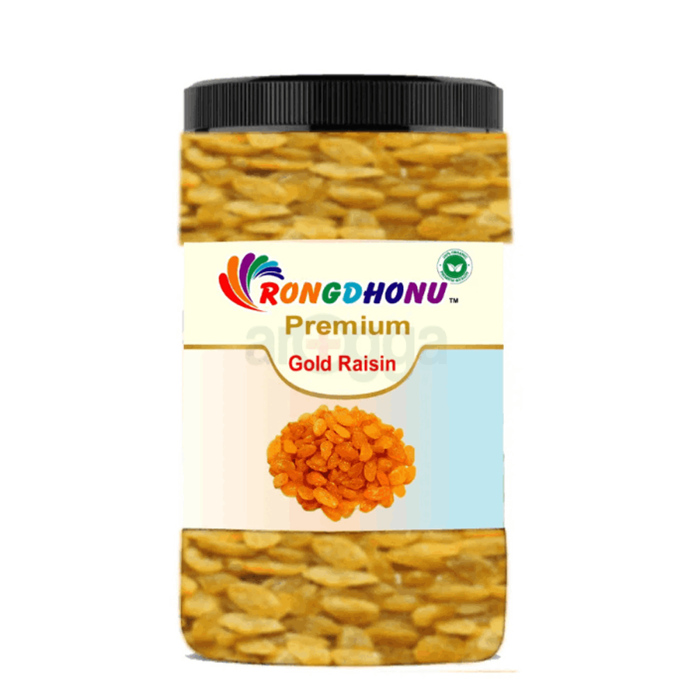 Rongdhonu Premium Gold Raisin, (গোল্ড কিসমিস) 250gm  