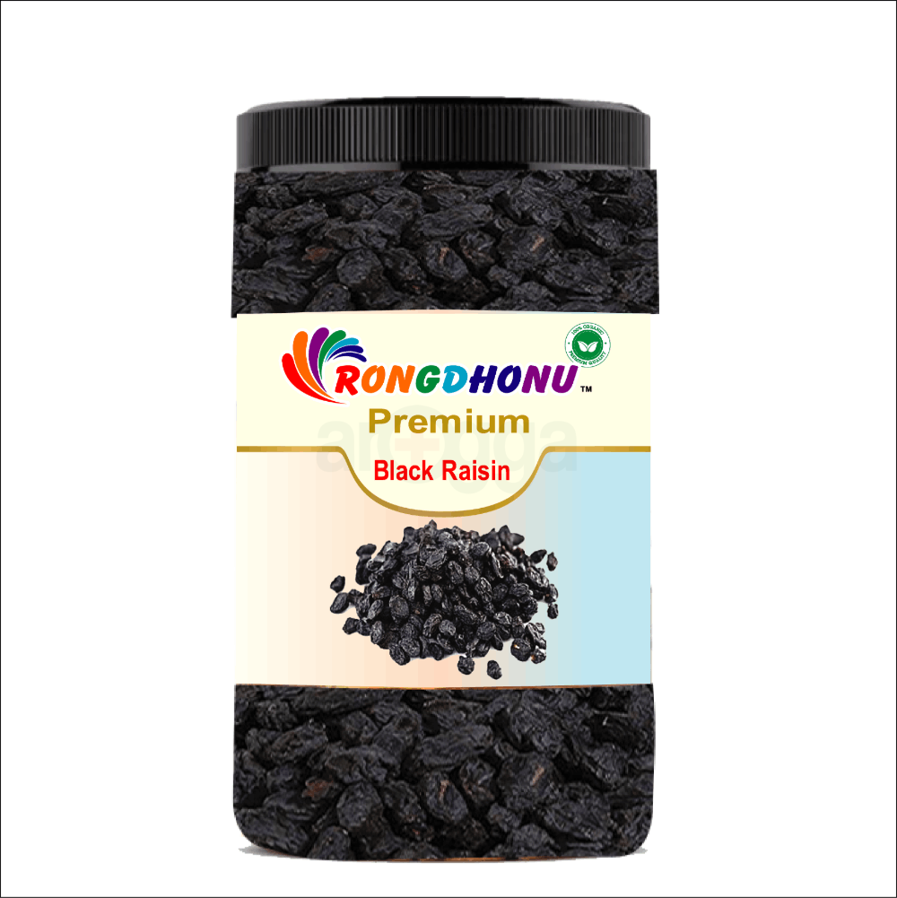 Rongdhonu Premium Black Raisin, (কালো কিসমিস)   