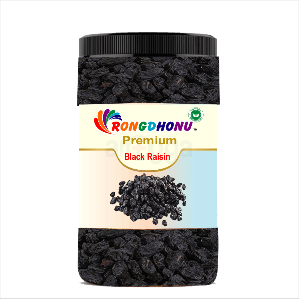 Rongdhonu Premium Black Raisin, (কালো কিসমিস) 500gm
  