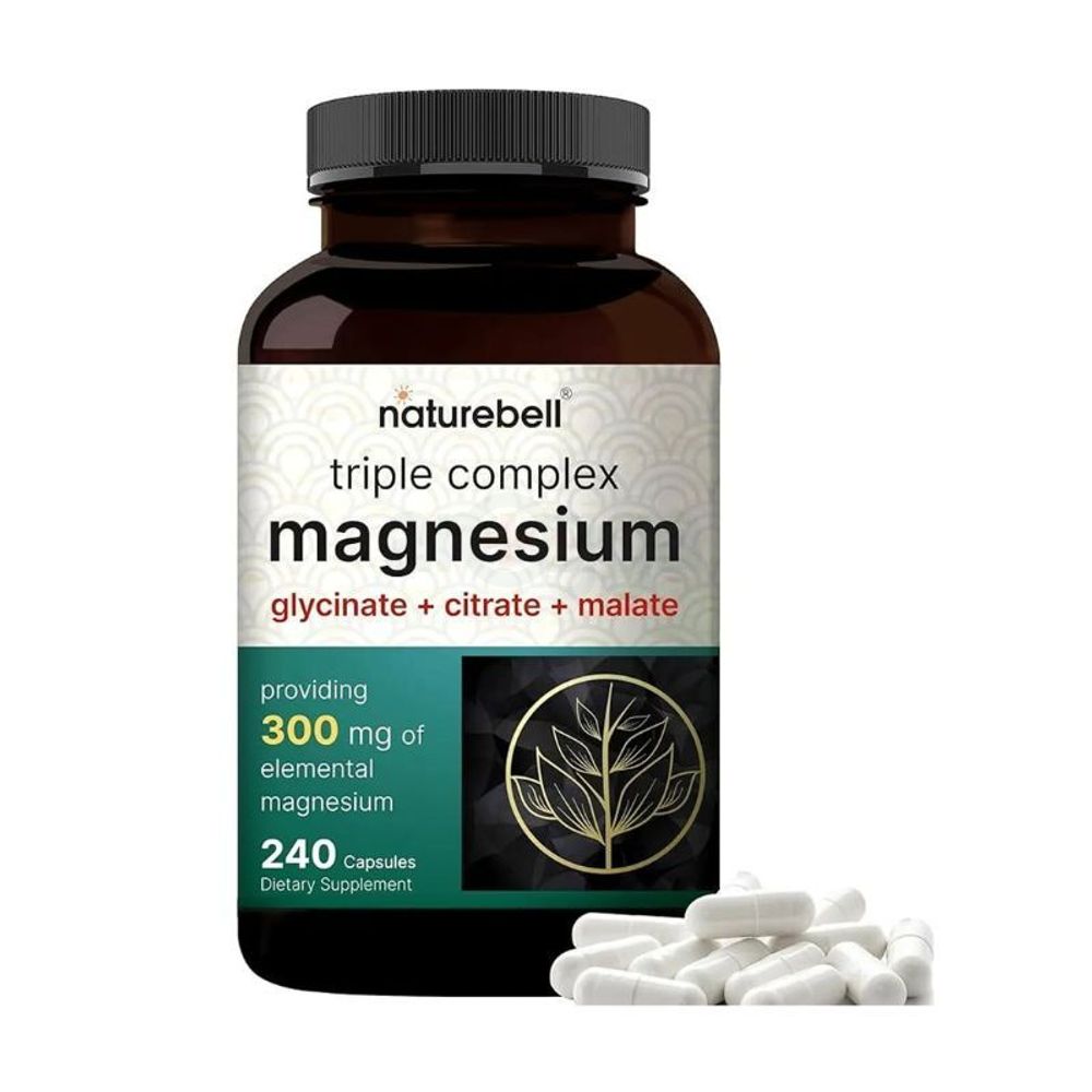 NatureBell Triple Complex Magnesium  (Glycinate + Citrate + Malate) 300mg 240 Capsules  