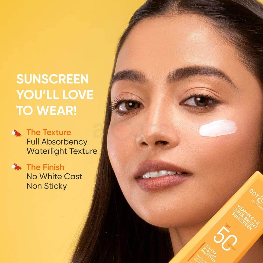 Dot and Key  Vitamin C+E Super Bright Sunscreen SPF 50+ PA ++++ 80g  