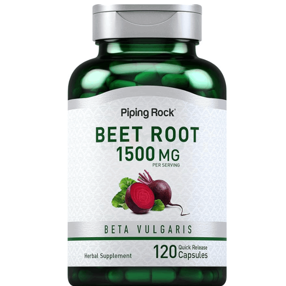 Beet Root Capsules 1500mg 120 Pills, Non-GMO, Gluten-Free, Red Superfood Supplement for Adults  