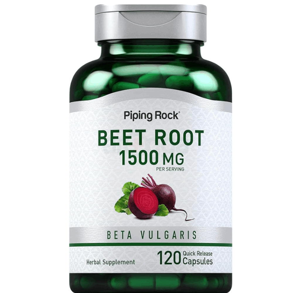 Beet Root Capsules 1500mg – 120 Pills, Non-GMO, Gluten-Free, Red Superfood Supplement for Adults  