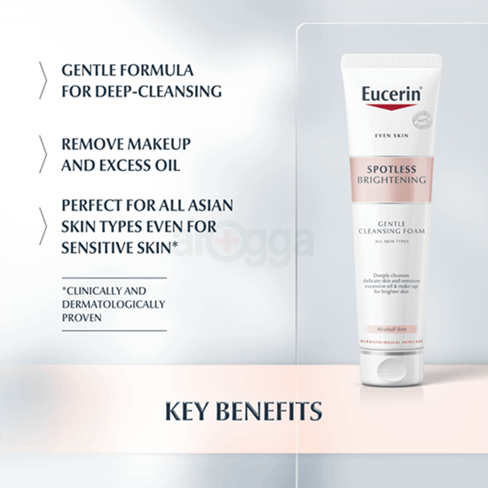 Eucerin Even Skin Spotless Brightening Gentle Cleansing Foam for All Skin Types  