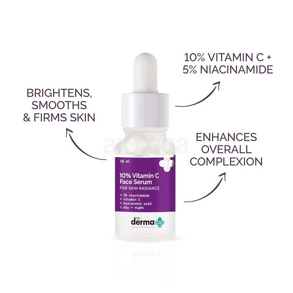 The Derma Co 10% Vitamin C Face Serum for Skin Radiance 10ml  