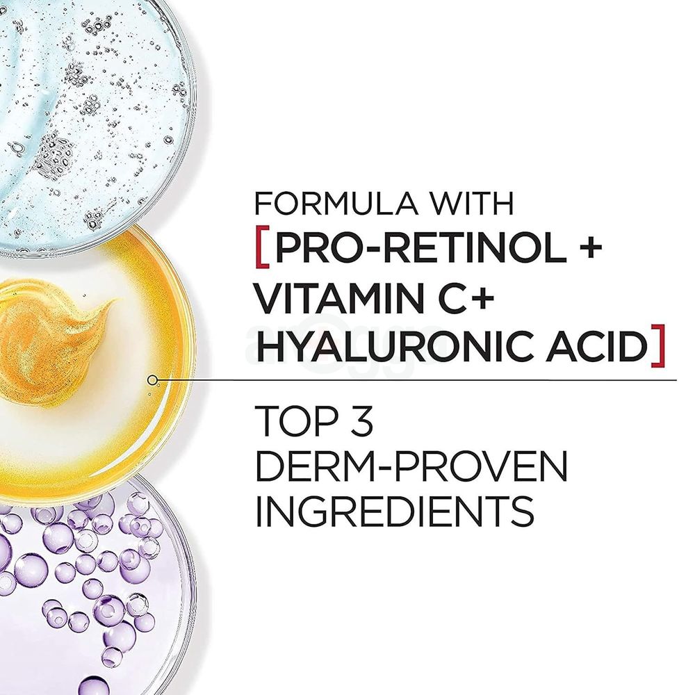 Loreal Paris Revitalift Triple Action Day Cream with Hyaluronic Acid+Vitamin C+ Pro-Retinol  