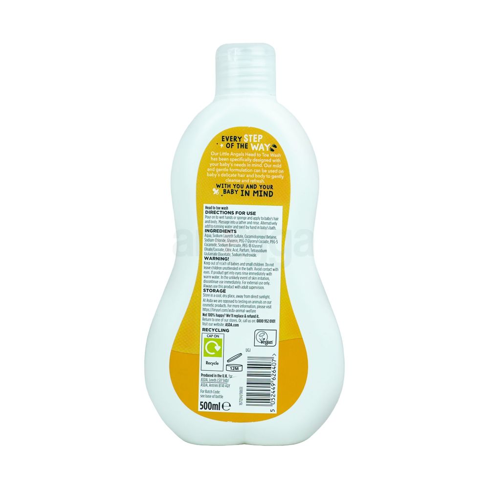 ASDA Little Angels Head to Toe Wash 500ml  