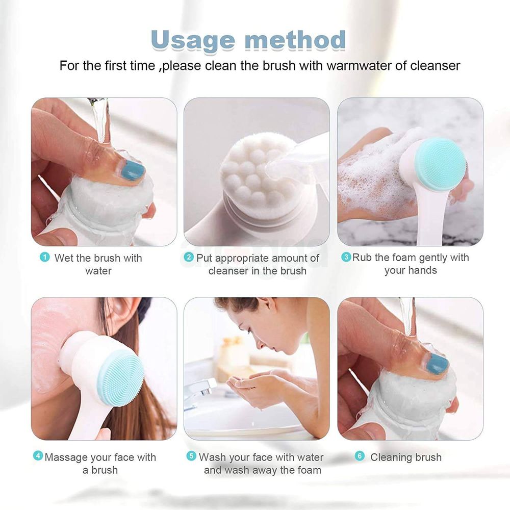 Oyumea Double Sided Massage Cleanser Brush  