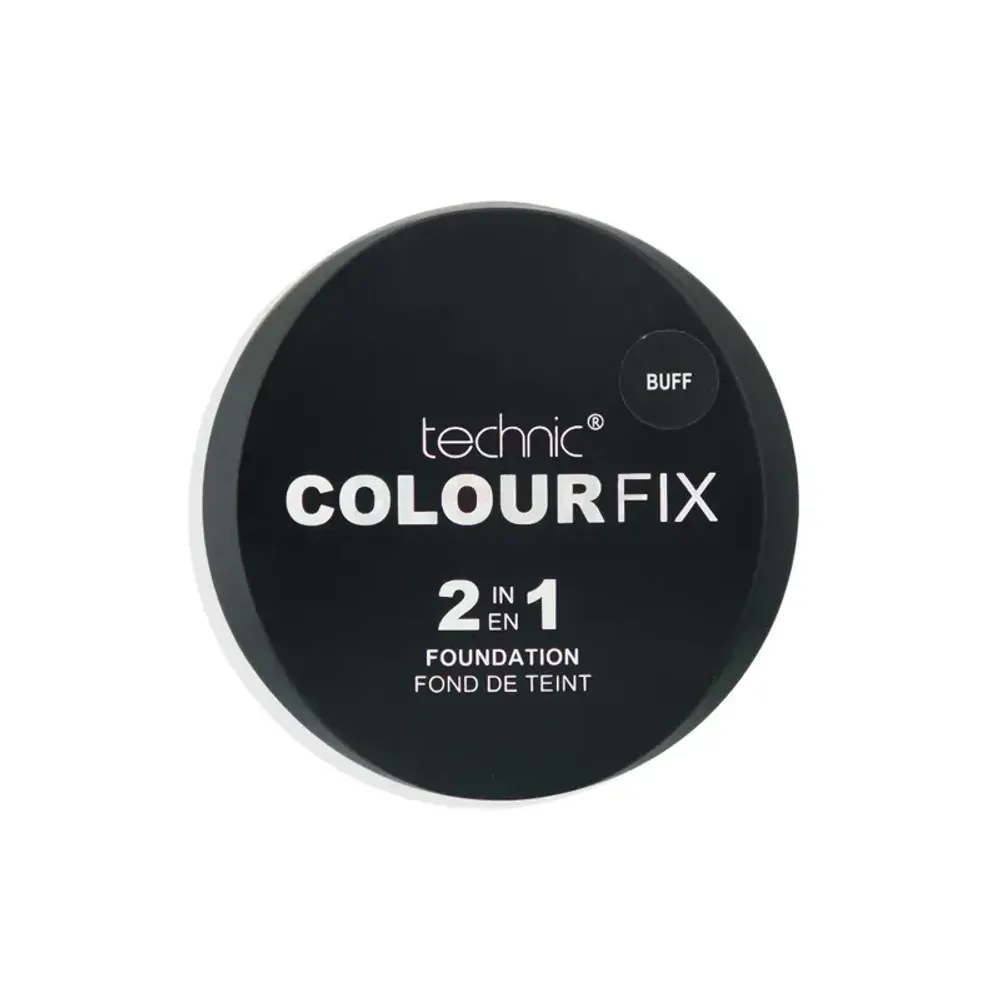 Technic colour fix 2 in 1 pressed powder cream foundation buff