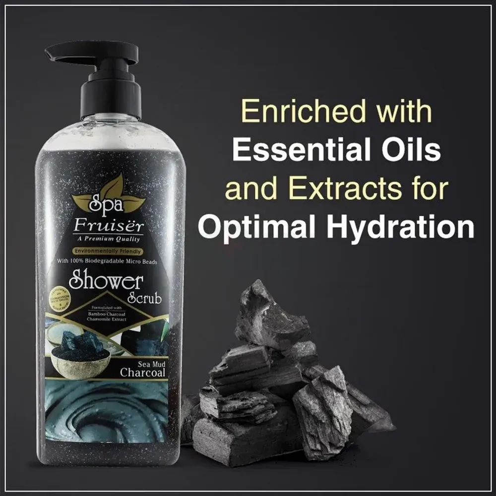 Fruiser Sea Mud Charcoal Shower Scrub  