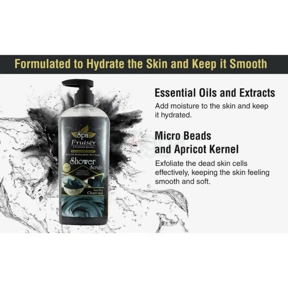 Fruiser Sea Mud Charcoal Shower Scrub  