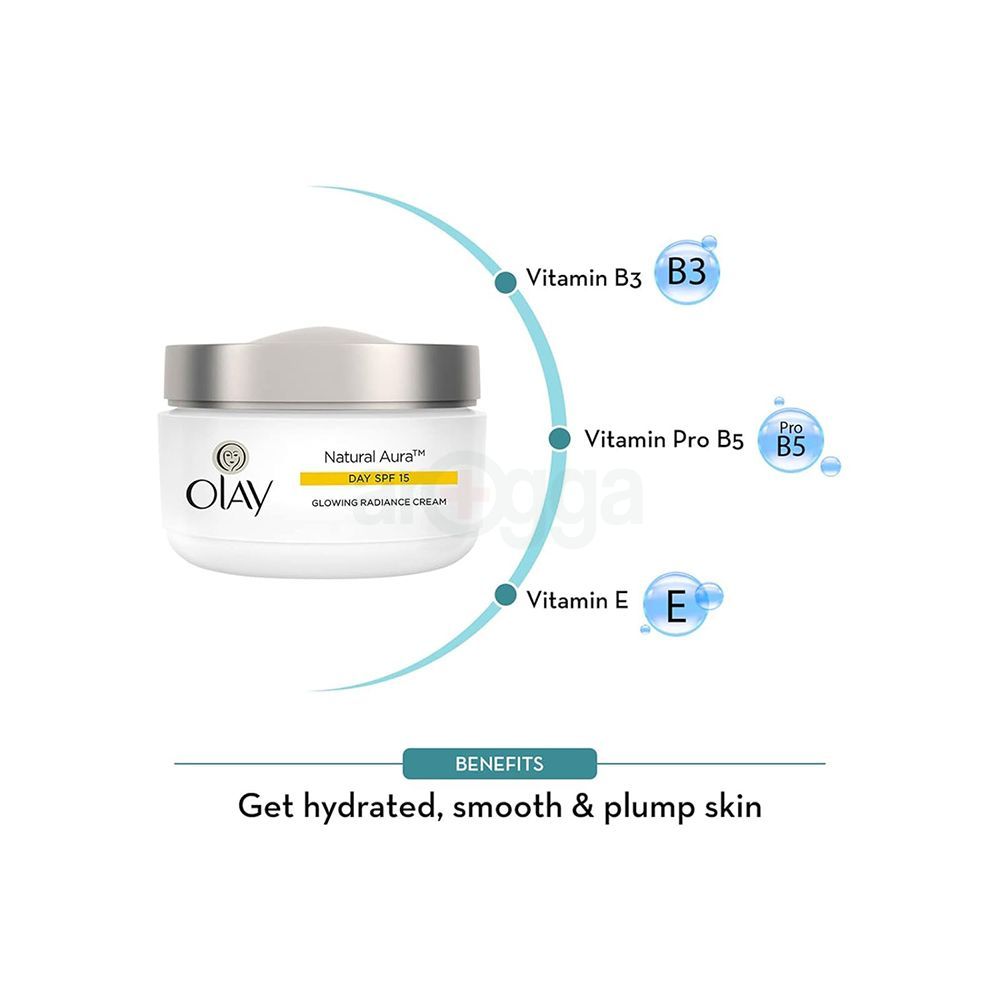 Olay Natural Aura SPF 15 Glowing Radiance Day Cream with Mulberry Extract  