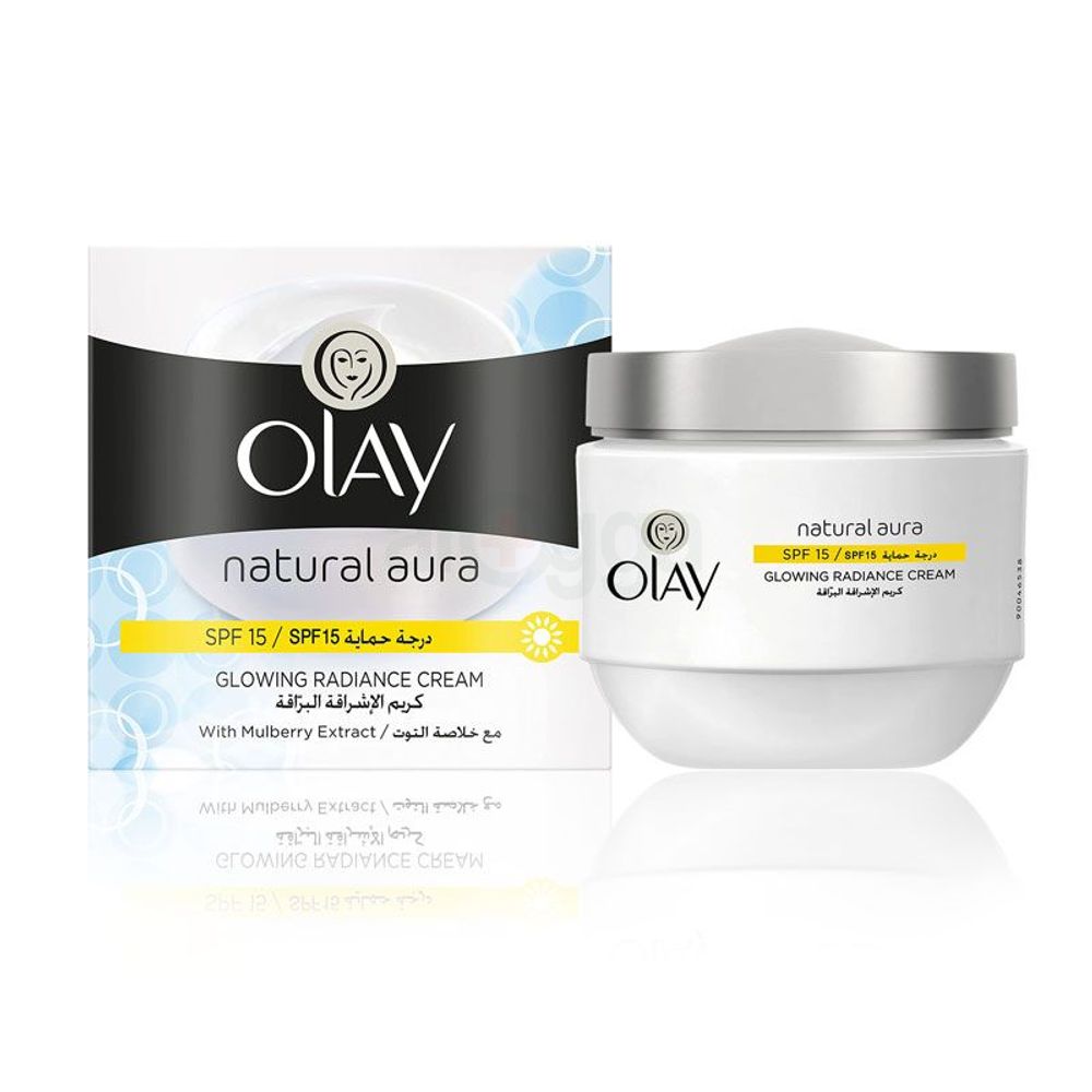 Olay Natural Aura SPF 15 Glowing Radiance Day Cream with Mulberry Extract  