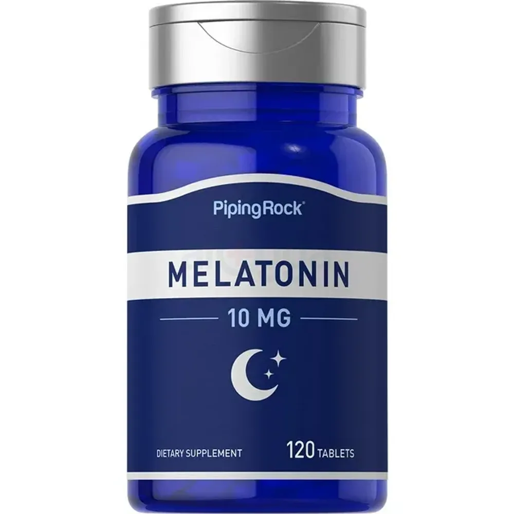 Melatonin 10mg | 120 Tablets | Sleep Supplement | Non-GMO, Gluten Free | By Piping Rock  