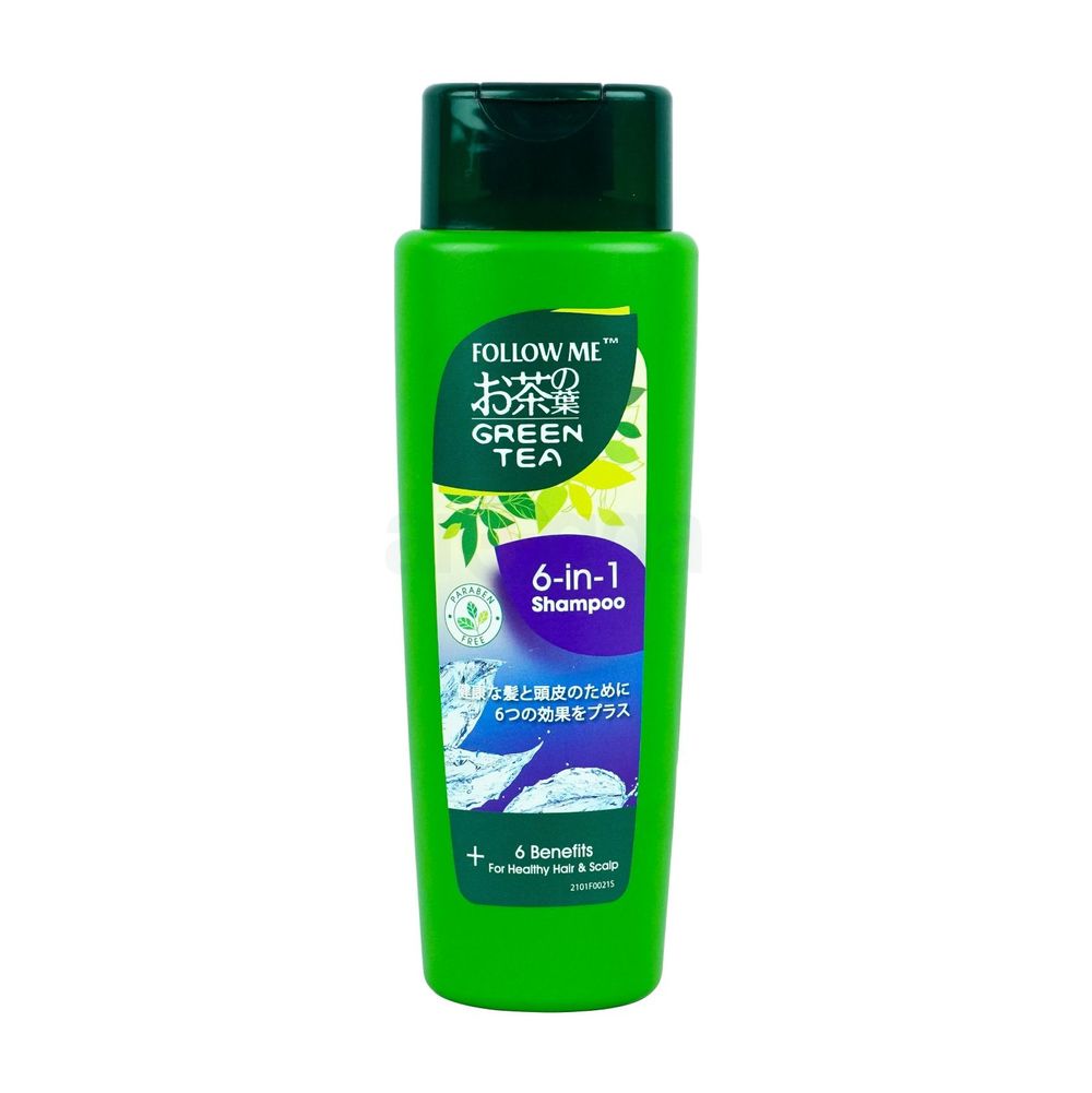 Follow Me Green Tea 6 in 1 Shampoo for Healthy Hair & Scalp  