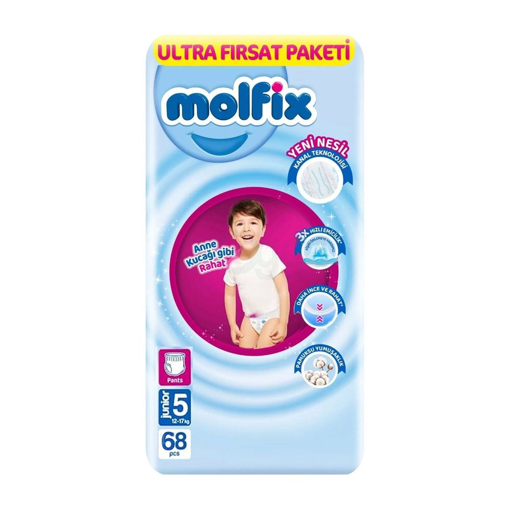 Molfix Diapers Jumbo Junior 5 (12-17kg) 68 Pcs  