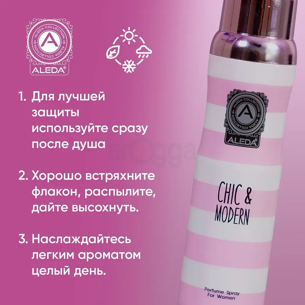 Aleda Chic & Modern Deodorant Spray for Women  