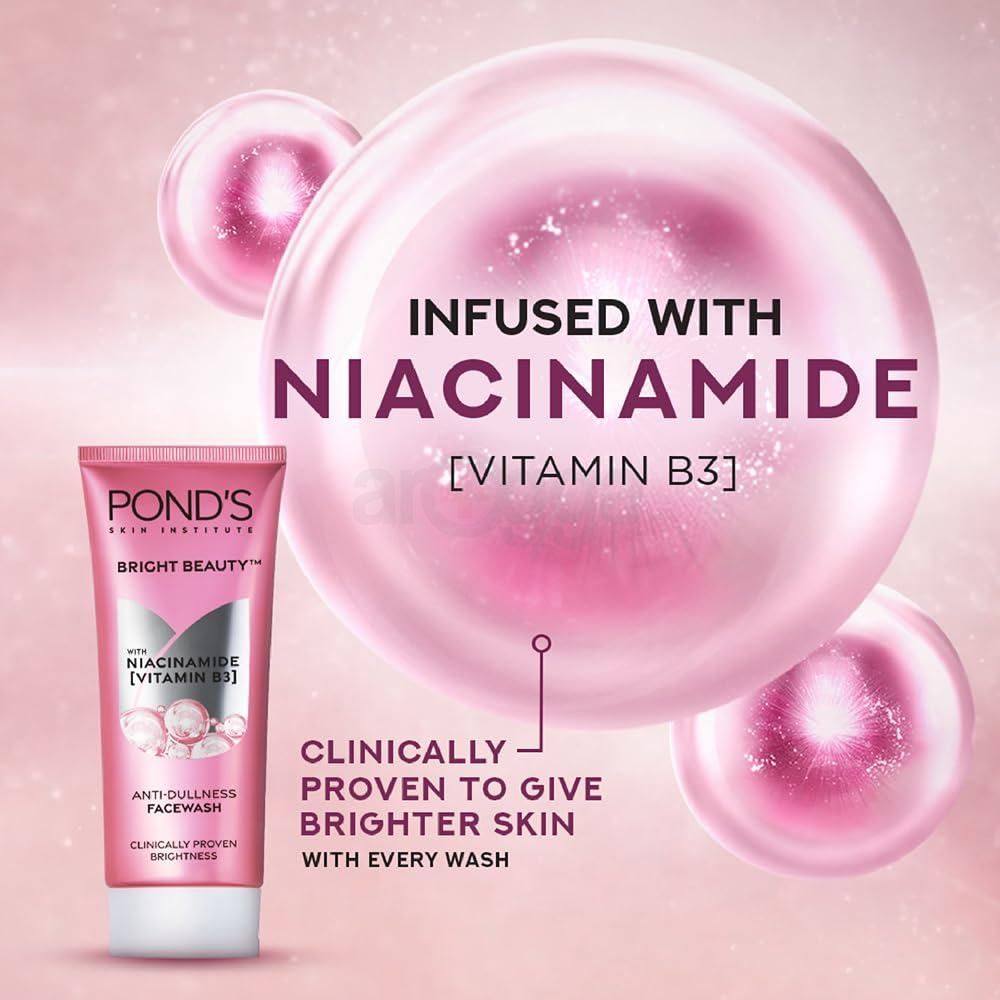 Pond's Bright Beauty Anti Dullness Face Wash with Niacinamide & Vitamin B3  