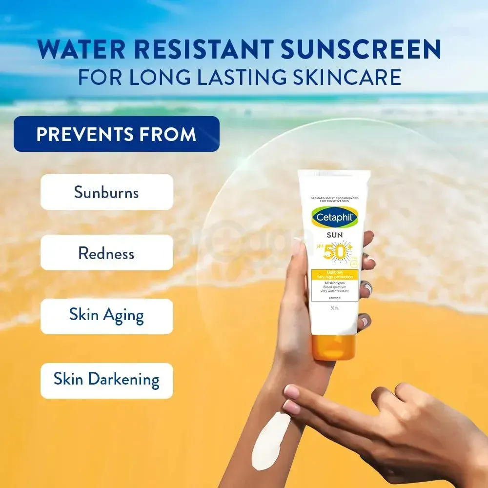 Cetaphil Very High Protection Sun Light Gel SPF 50+ for Sensitive Skin  
