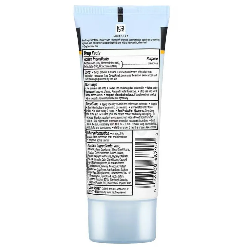 Neutrogena Ultra Sheer Dry Touch Sunscreen Broad Spectrum SPF 55  
