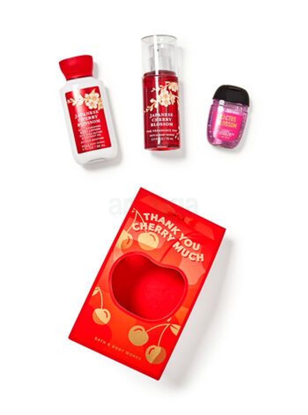 Bath and Body Works Japanese Cherry Blossom Mini Gift Set (Daily Nourishing Body Lotion with Shea Butter & Coconut Oil, Fine Fragrance Mist & PocketBac Anti-Bacterial Hand Gel)  