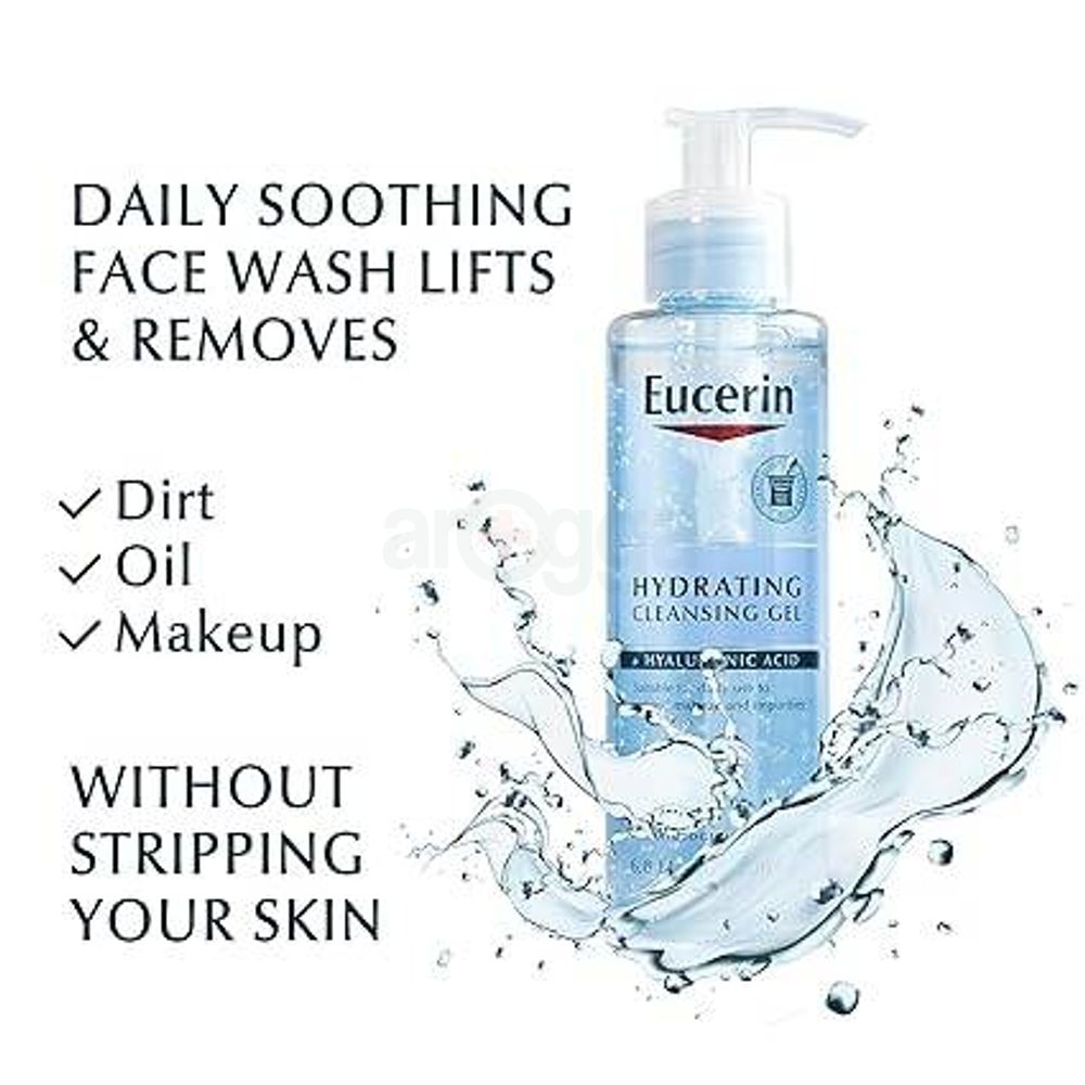 Eucerin Hydrating Cleansing Gel with Hyaluronic Acid for Dermatological skincare  