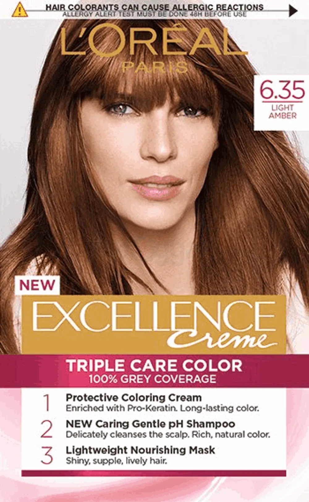 Loreal Paris Excellence Creme Hair Color 6.35 Light Amber  