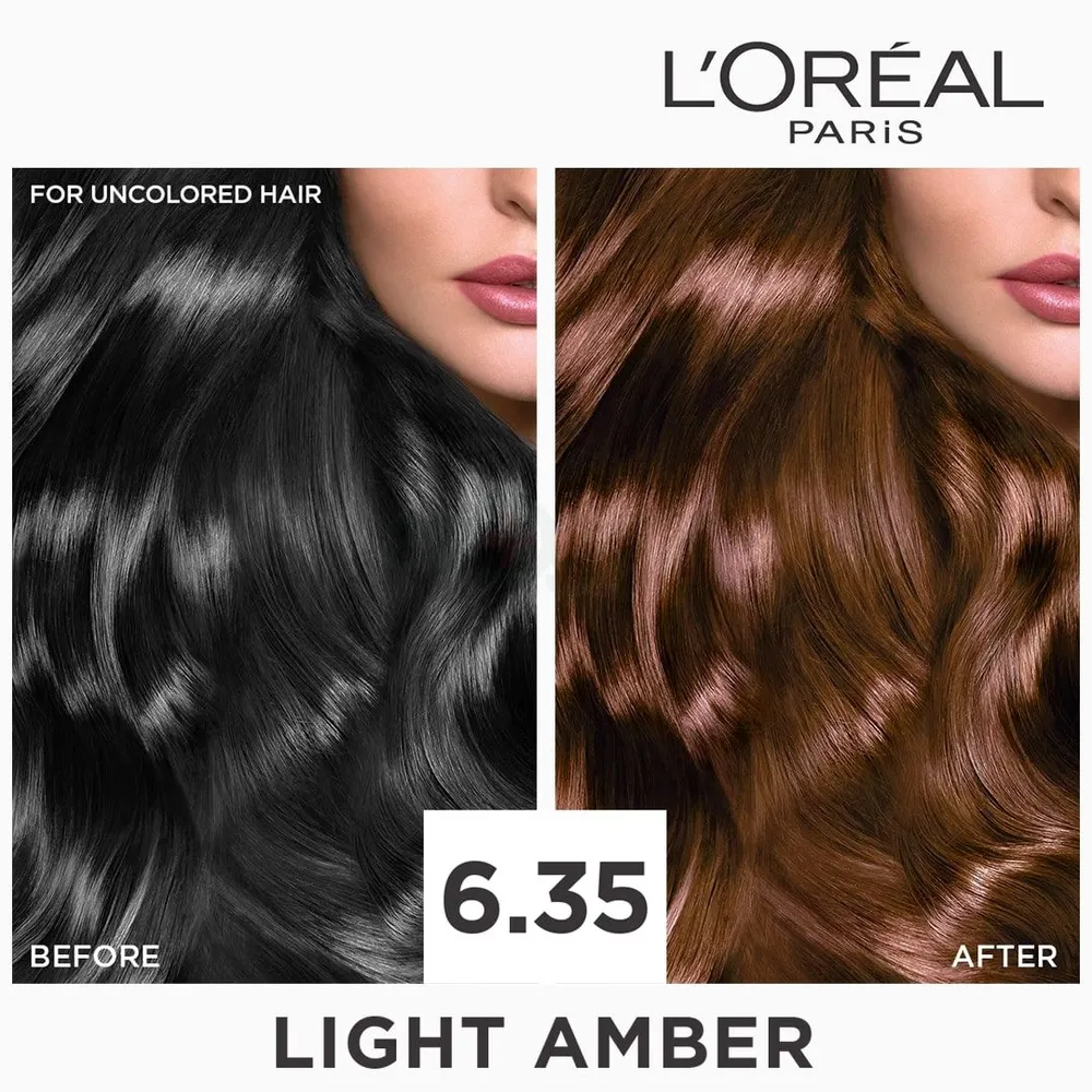 Loreal Paris Excellence Creme Hair Color 6.35 Light Amber  