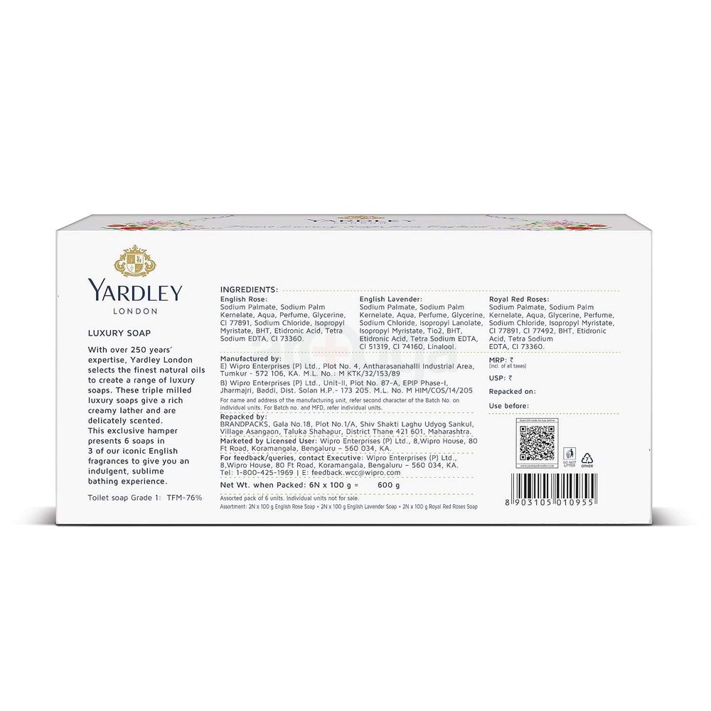 Yardley London Perfumed Luxuxy Soap Collection (English Rose & English Lavender)  