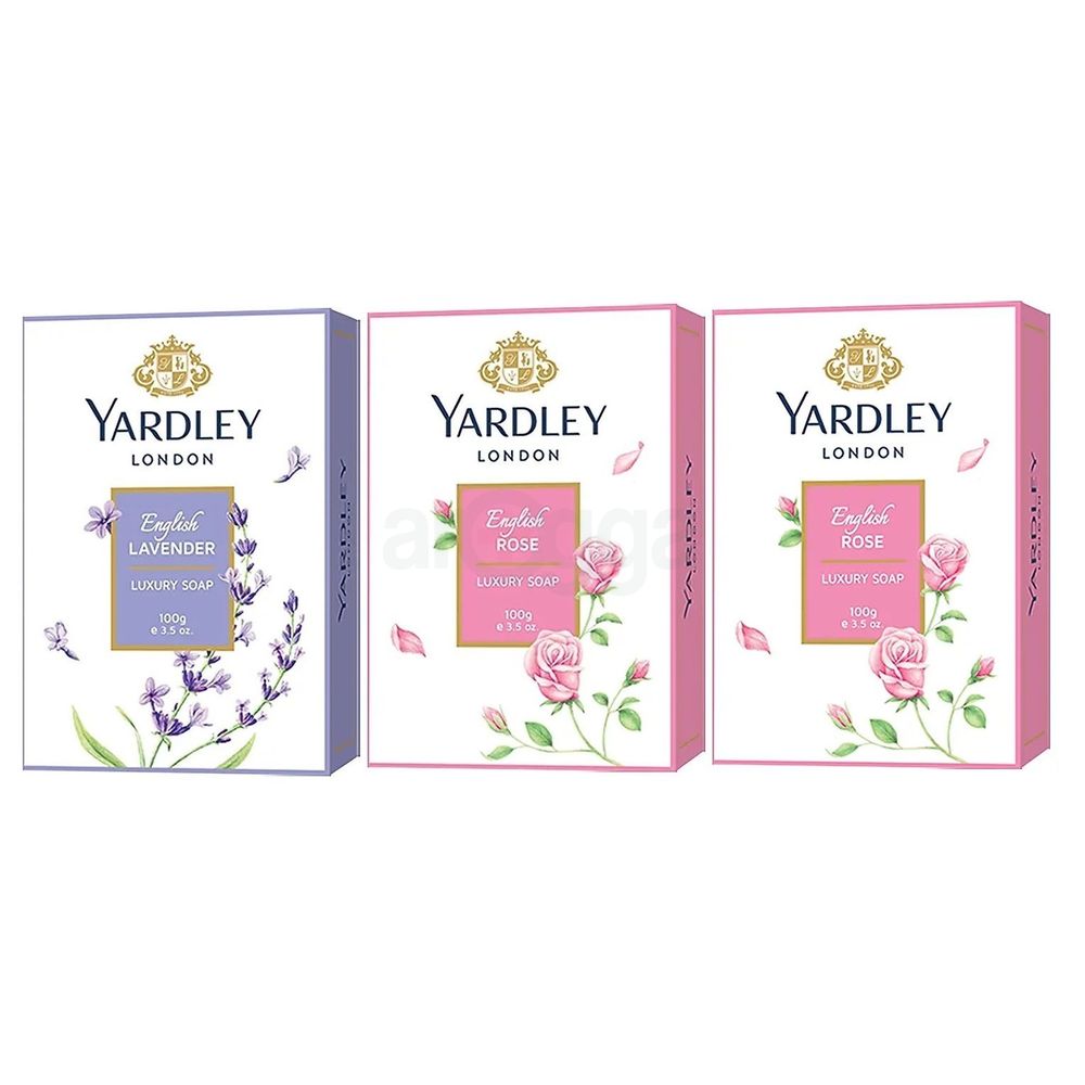 Yardley London Perfumed Luxuxy Soap Collection (English Rose & English Lavender)  