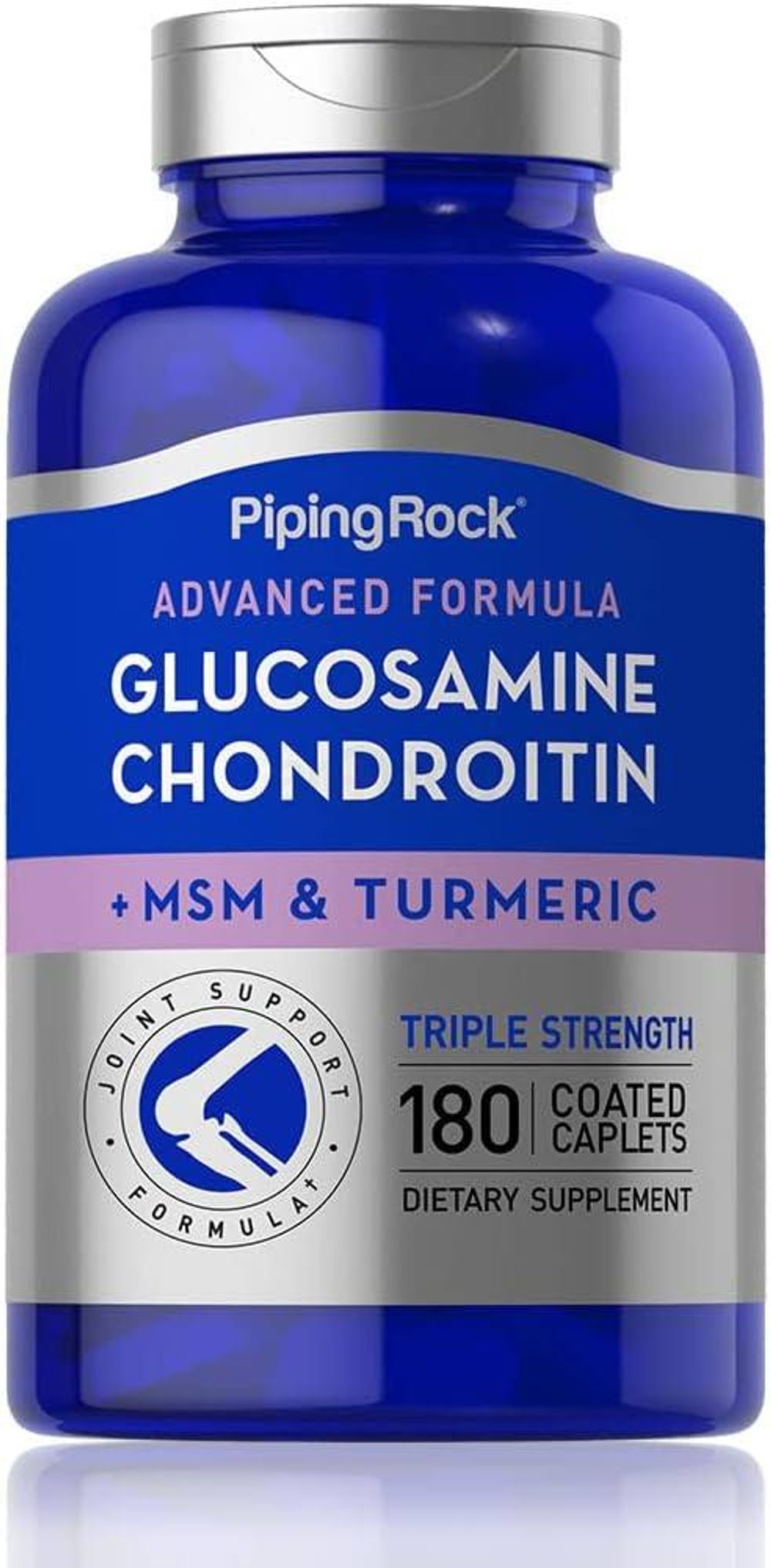 Advanced Triple Strength Glucosamine Chondroitin MSM Plus Turmeric, 180 Coated Caplets  