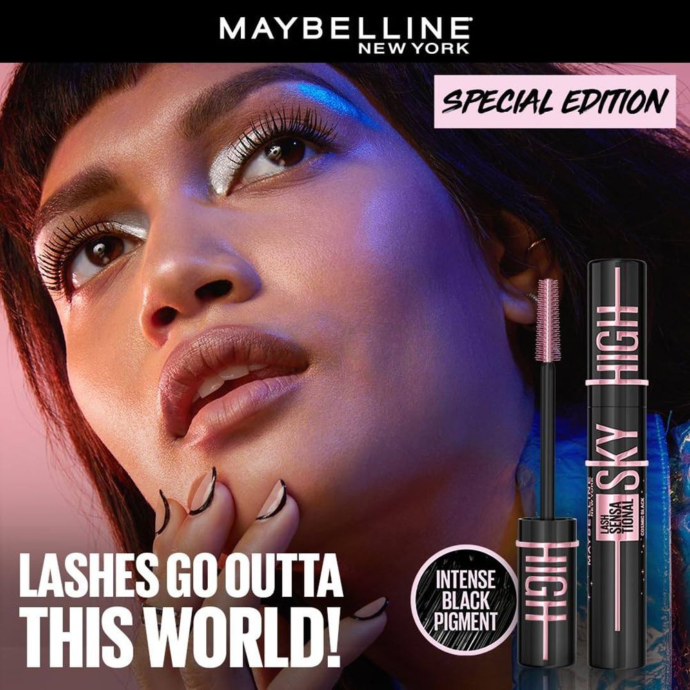 Maybelline New York Lash Sensational Sky High Waterproof Mascara - Cosmic Black  