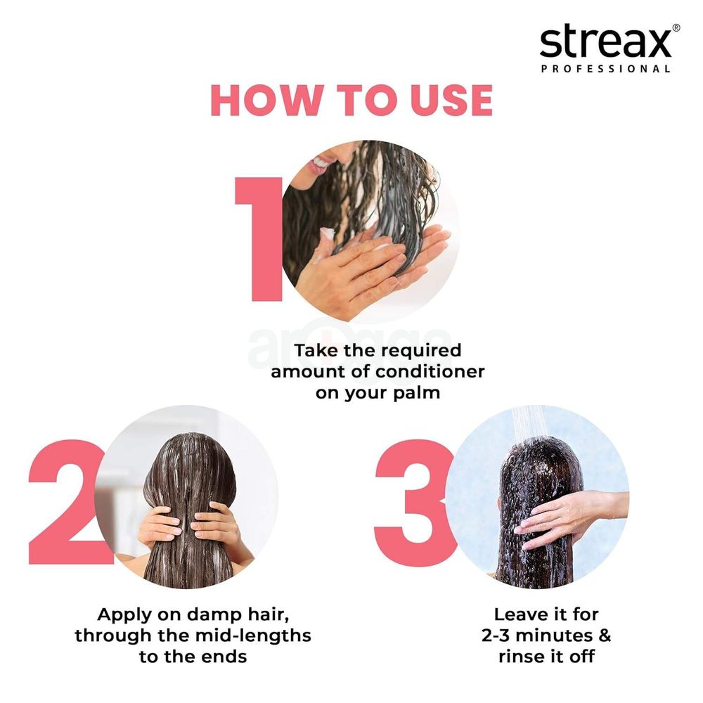 Streax Professional Argan Secrets Moisturising Conditioner for Color Treated Hair Enriched with Argan Oil  