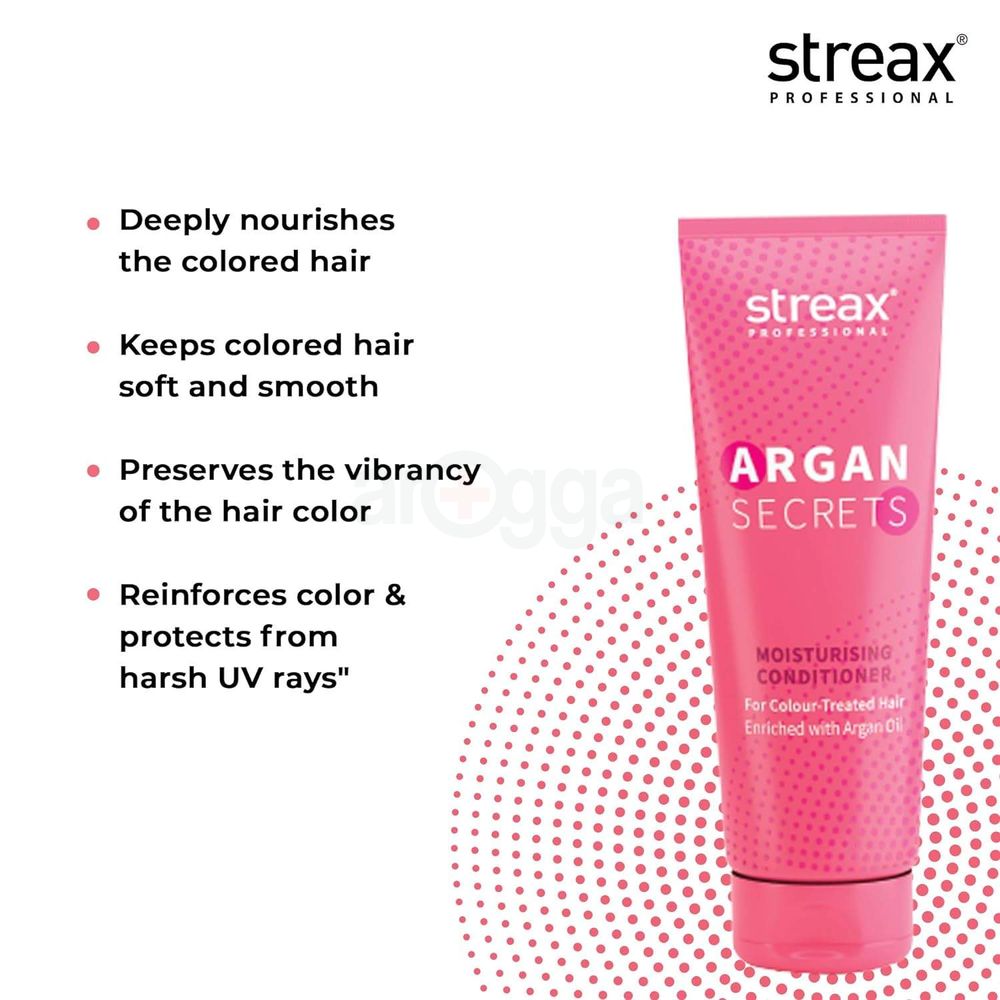 Streax Professional Argan Secrets Moisturising Conditioner for Color Treated Hair Enriched with Argan Oil  
