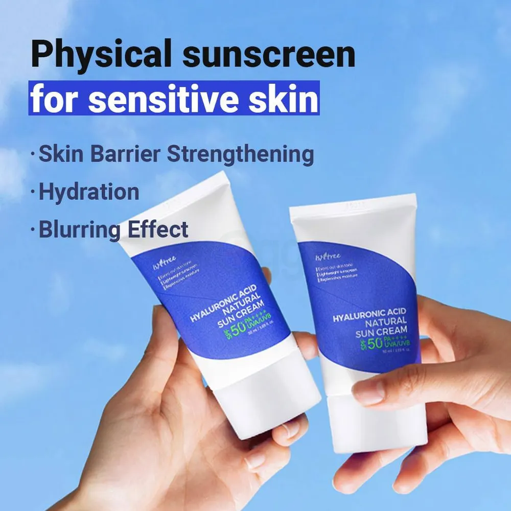 Isntree Hyaluronic Acid Natural Sun Cream with SPF 50+ PA++++ UVA/UVB  