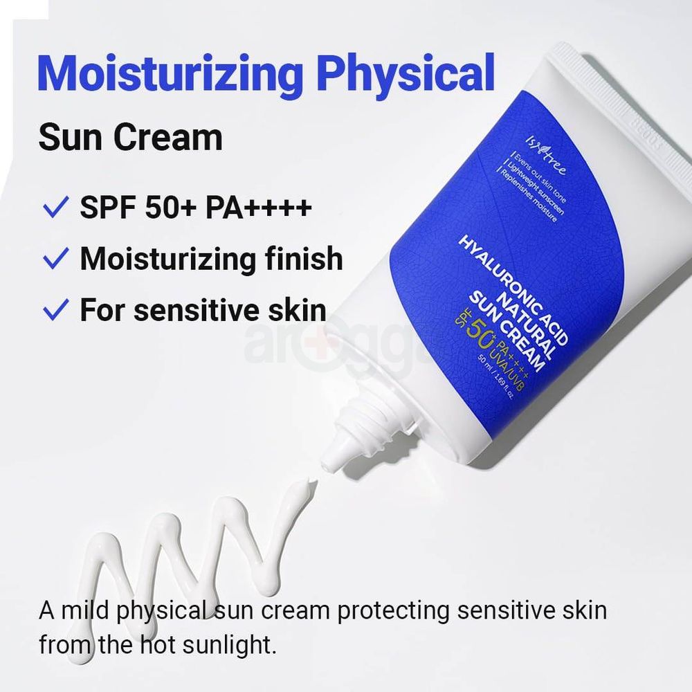 Isntree Hyaluronic Acid Natural Sun Cream with SPF 50+ PA++++ UVA/UVB  