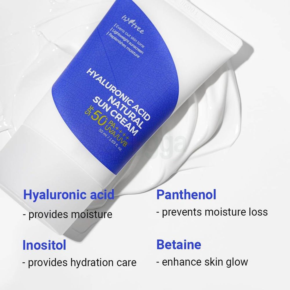 Isntree Hyaluronic Acid Natural Sun Cream with SPF 50+ PA++++ UVA/UVB  