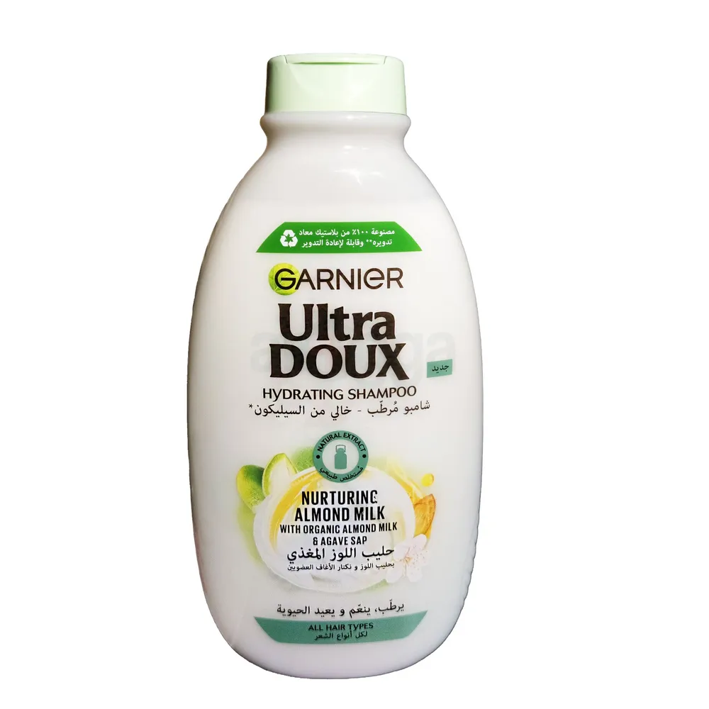 Garnier Ultra Doux Nurturing Almond Milk Daily Hydrating Shampoo for All Hair Types 400ml  