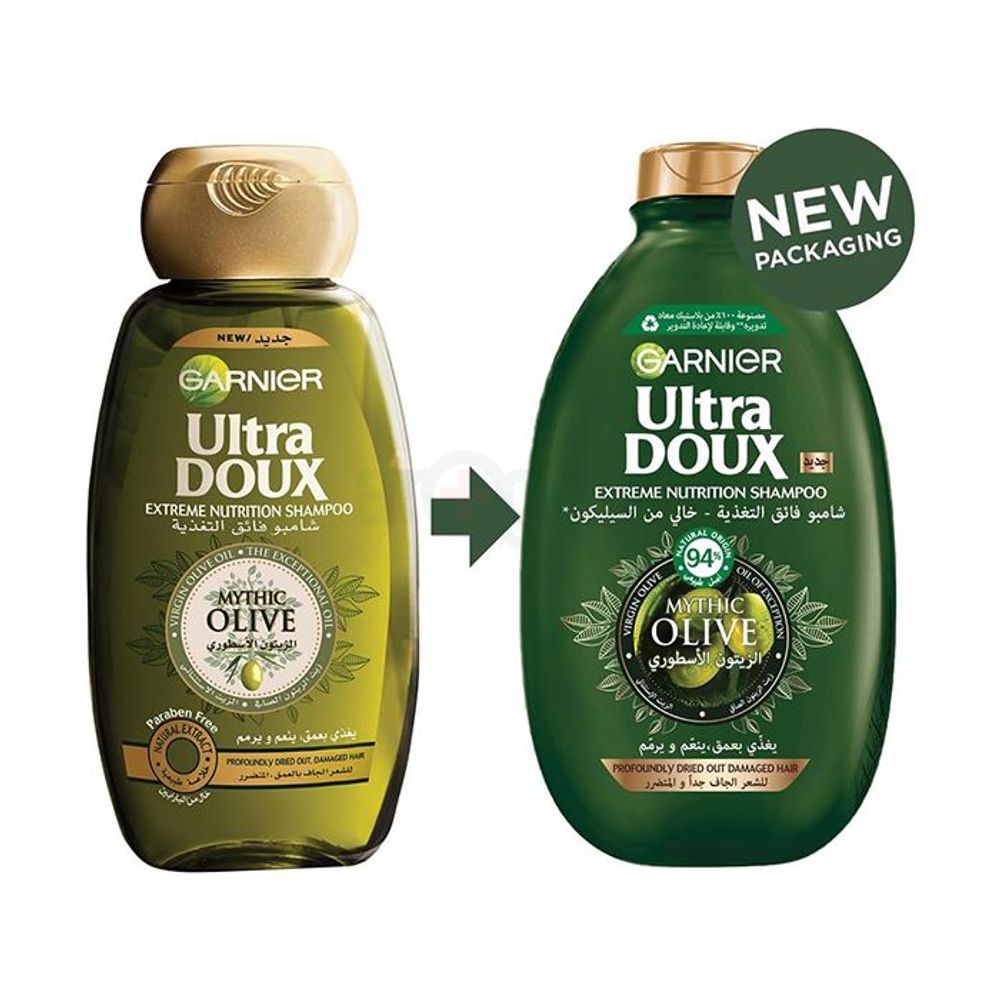 Garnier Ultra Doux Mythic Olive Extreme Nutrition Shampoo for Profoundly Dried Out & Damaged Hair 400ml  