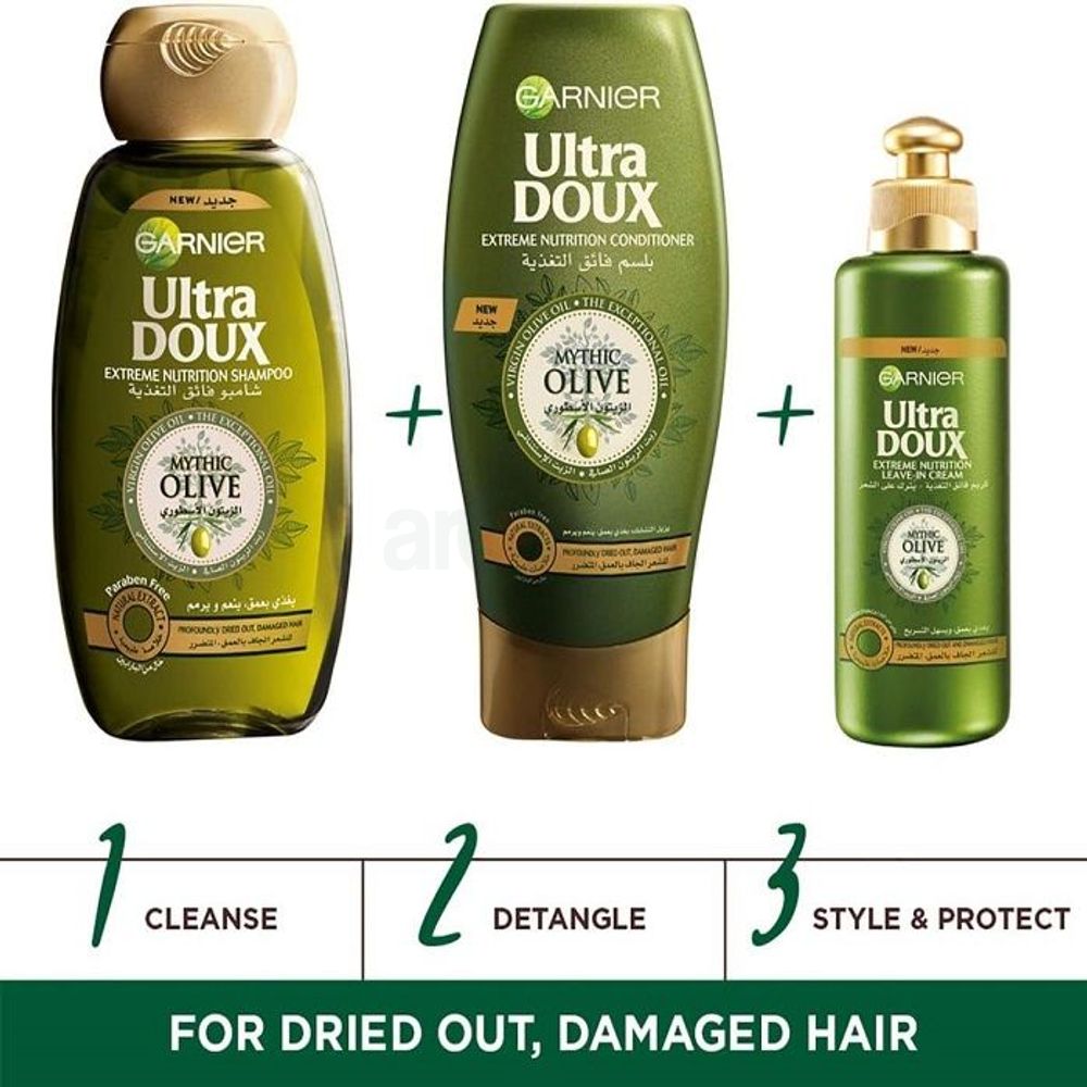Garnier Ultra Doux Mythic Olive Extreme Nutrition Shampoo for Profoundly Dried Out & Damaged Hair 400ml  