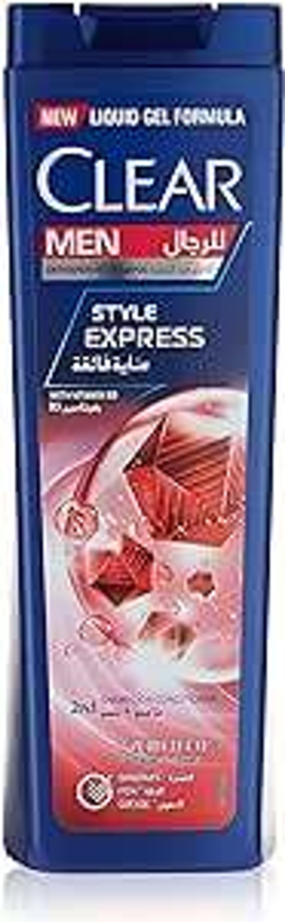 Clear Men Anti-Dandruff Style Express 2 in 1 Shampoo + conditioner with Vitamin B3 (Made in UAE)  