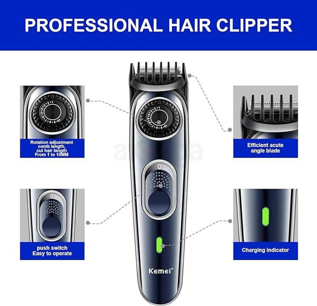 Kemei KM-1256 Professional Hair Trimmer for Men  