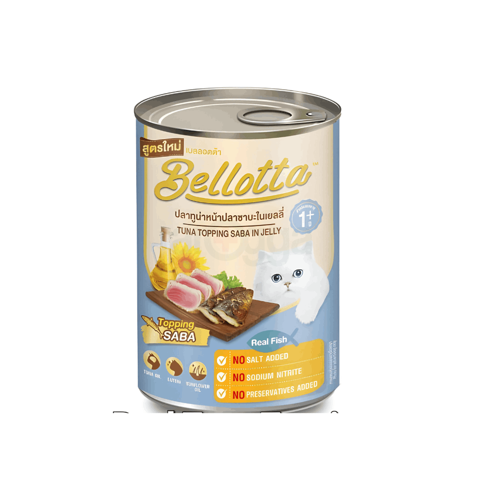 Bellotta Can 400gm Real Tuna Topping Saba in Jelly  