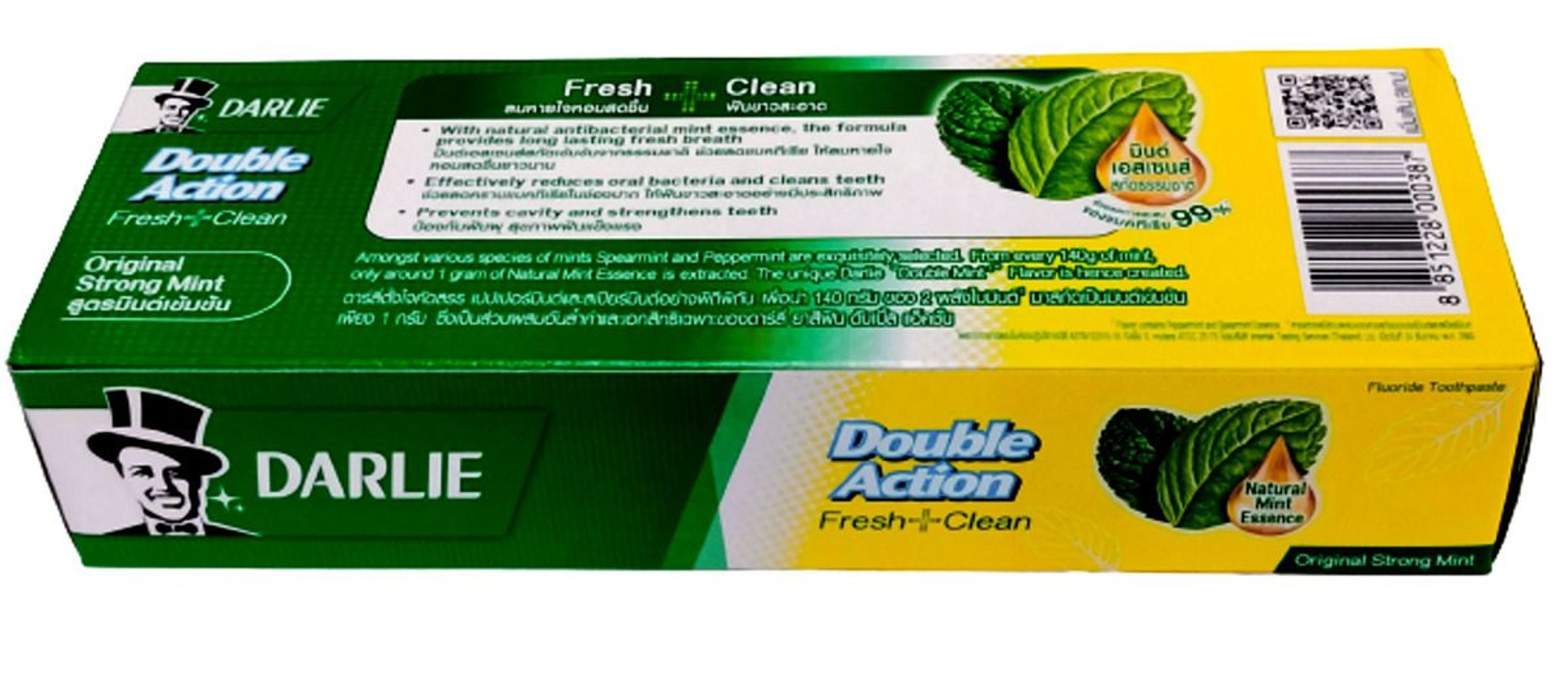 Darlie Double Action Fresh & Clean Toothpaste with Natural Mint Essence (Made in Thailand)  