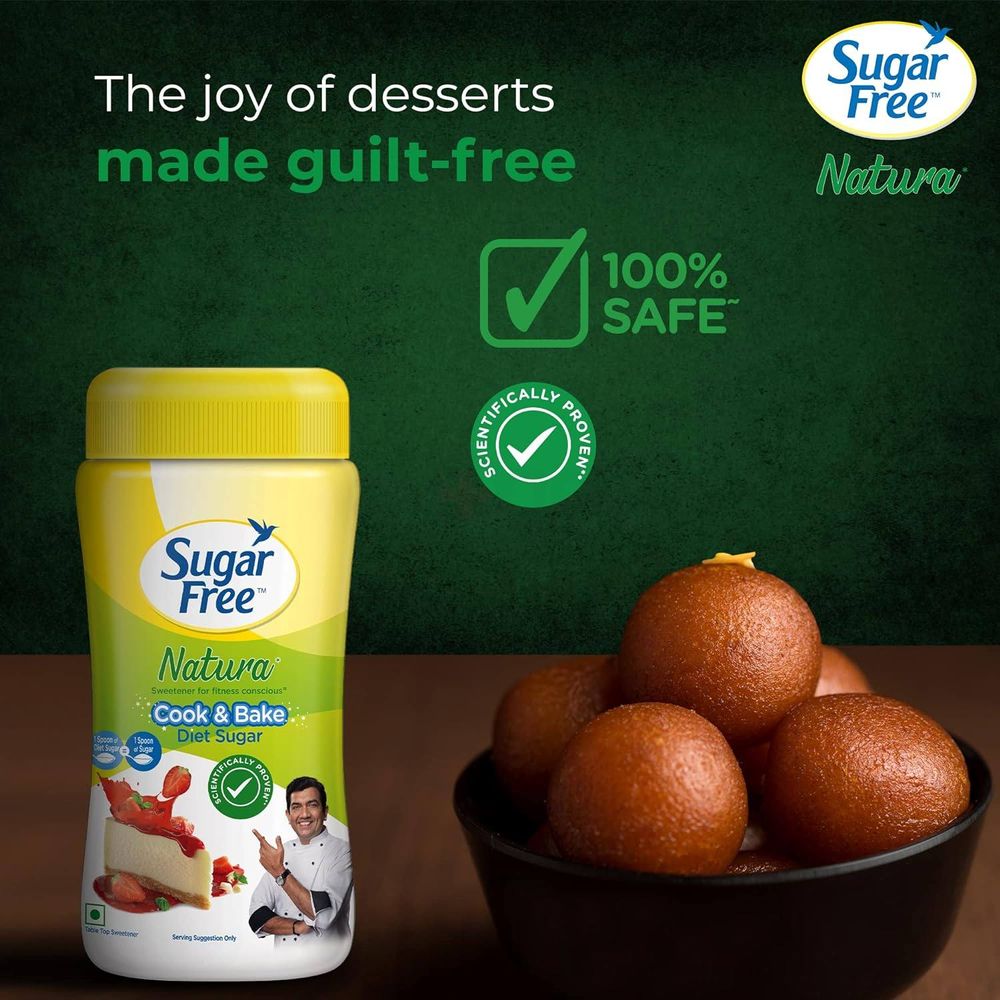 Sugar Free Natura Diet Sugar 220gm | India’s No.1 Sweetner | Sweet like Sugar with Low Calories| Scientifically Proven & Tested  