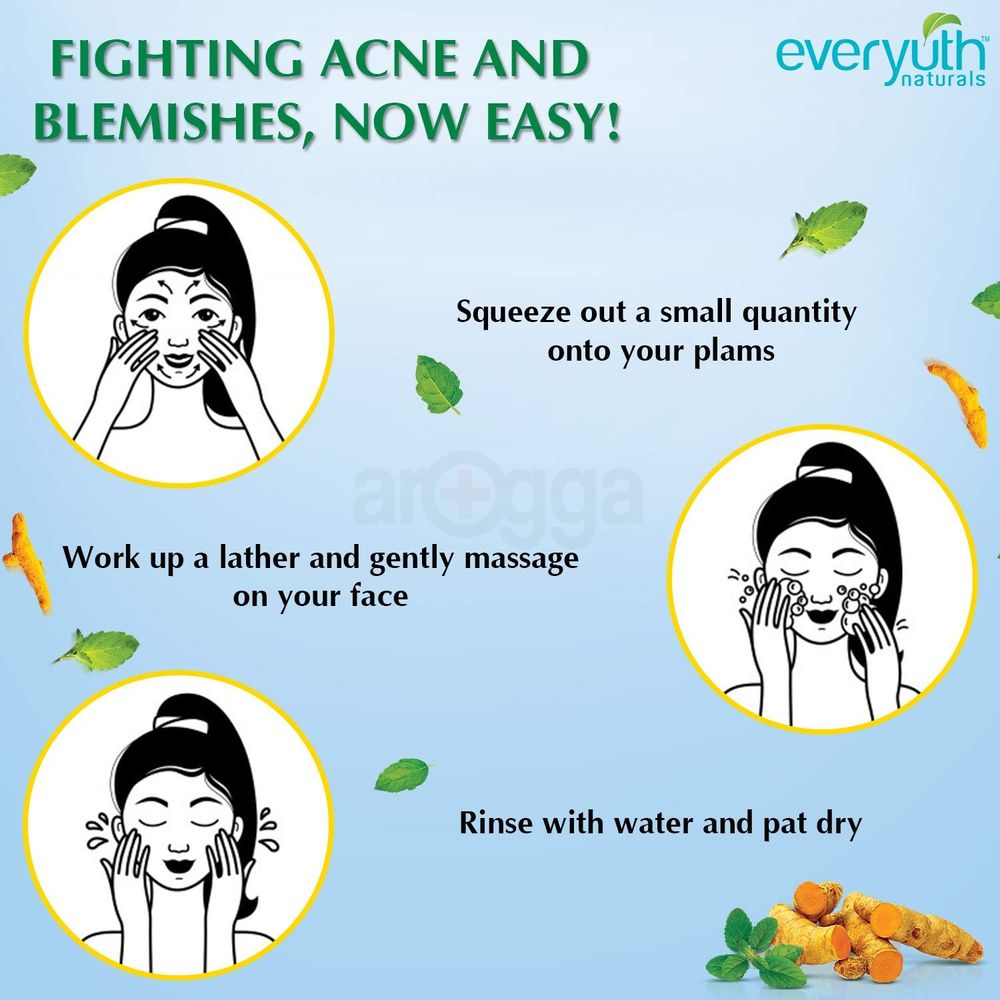 Everyuth Anti Acne ,Anti Marks Tulsi Turmeric Facewash 50g  