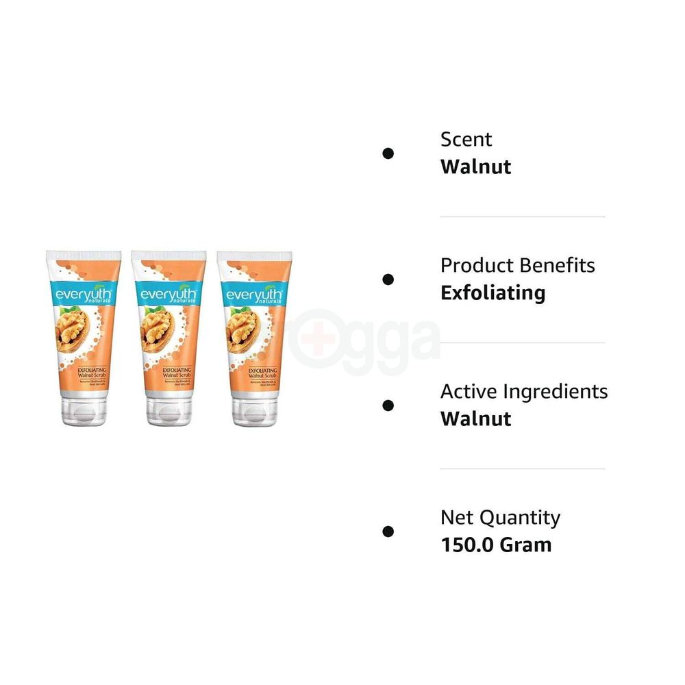 Everyuth Exfoliating Walnut Scrub Facewash 50g  