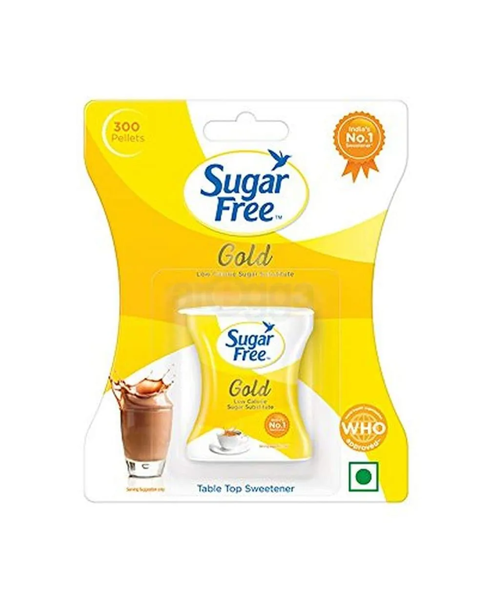 Sugar Free Gold is Equal to Zero Calories Sweetener Low Calorie Sugar Substitute 300 Pellets  